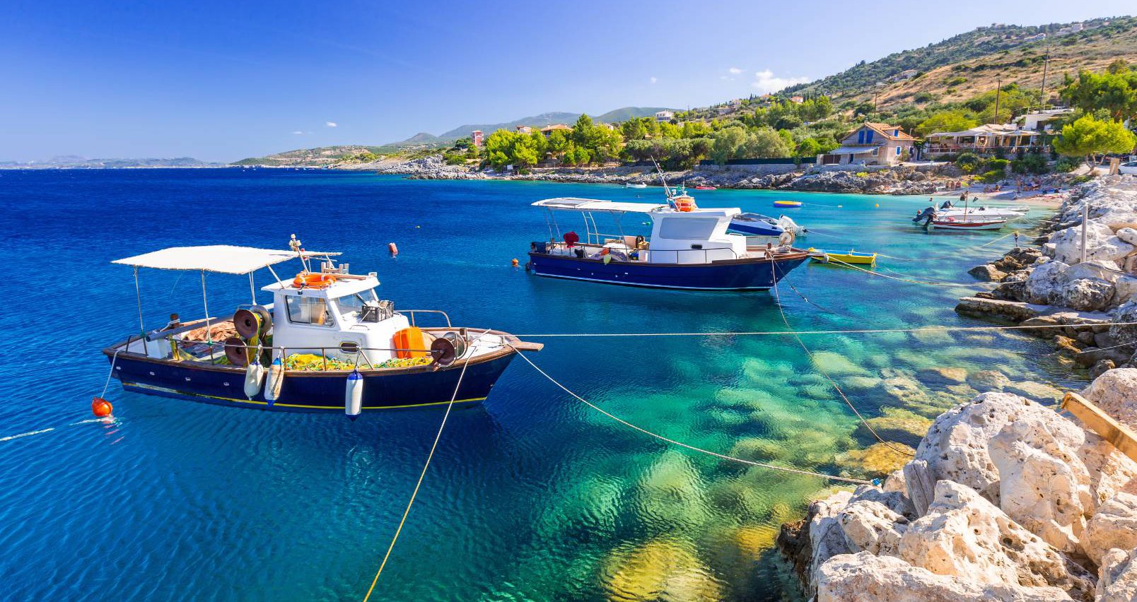 Fishboats in Zakynthos